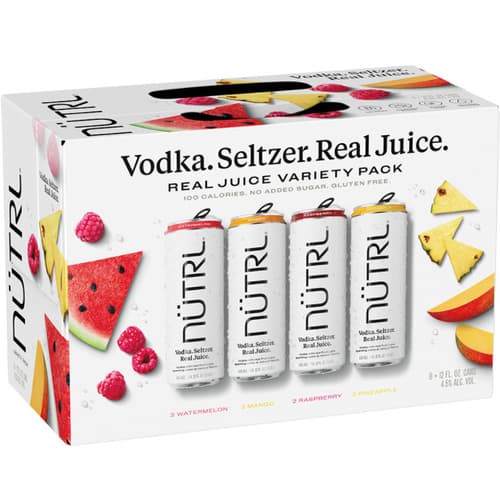 NÜTRL Vodka Seltzer Fruit Variety Pack 8pk-12oz