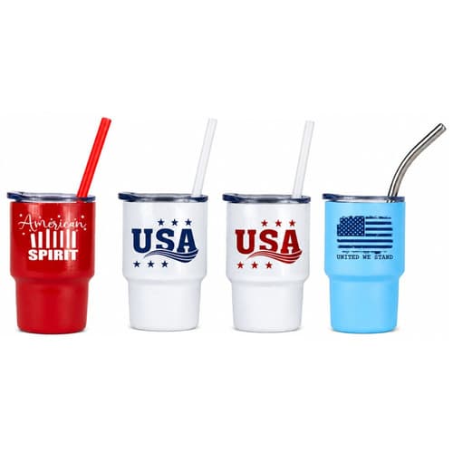 Us Poly Stainless Shot • Usa Patriotic Red.wht.blu