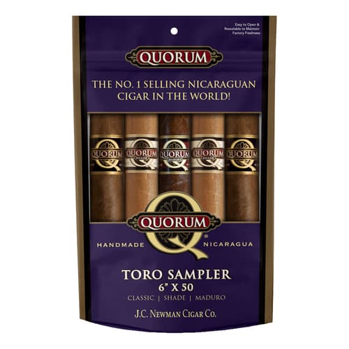 Cigar J.c. Newman Quorum Fresh Pack Sampler Box Of Five 5pk