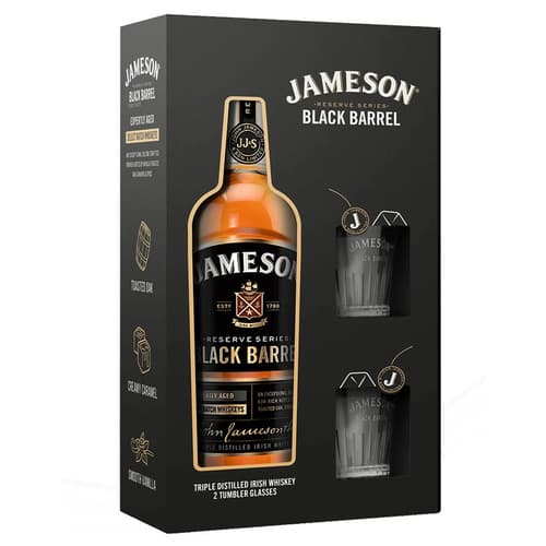 Jameson Select Black Barrel with 2 Glasses 6 / Case