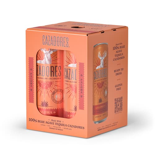 Cazadores Cocktails Paloma 4pk-12oz