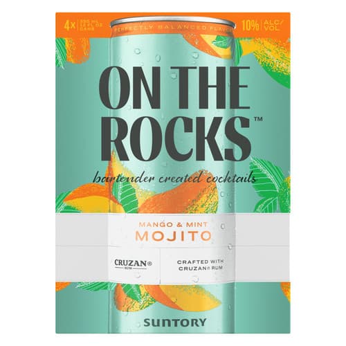 On The Rocks Cocktails • Mango Mint Mojito 4pk-12oz