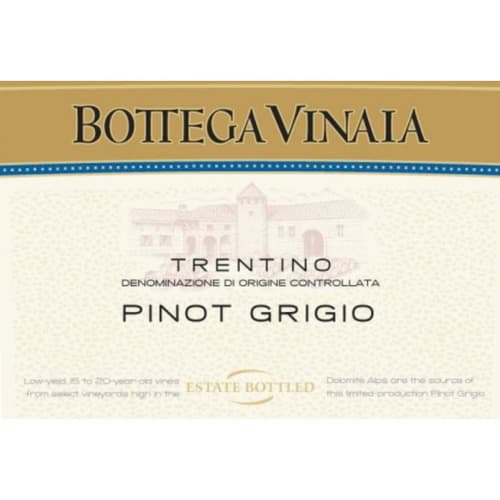 Bottega Vinaia Estate Bottled Trentino Doc Pinot Grigio