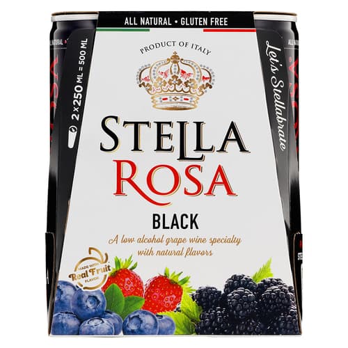 Stella Rosa Black Semi-sweet Red Wine 2pk Can