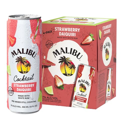 Malibu Cocktails • Strawberry Daiquri 4pk-12oz