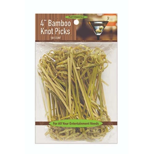 Party Essentials Bamboo Knot Pick 100ct 4"