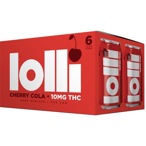 Lolli Cherry Cola 10mg Delta 9 • 6pk Can