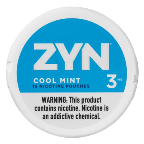 Zyn Nicotine Pouches Cool Mint 3mg • Can