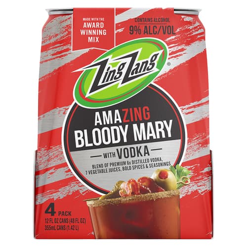 Zing Zang Cocktails • Bloody Mary 4pk-12oz