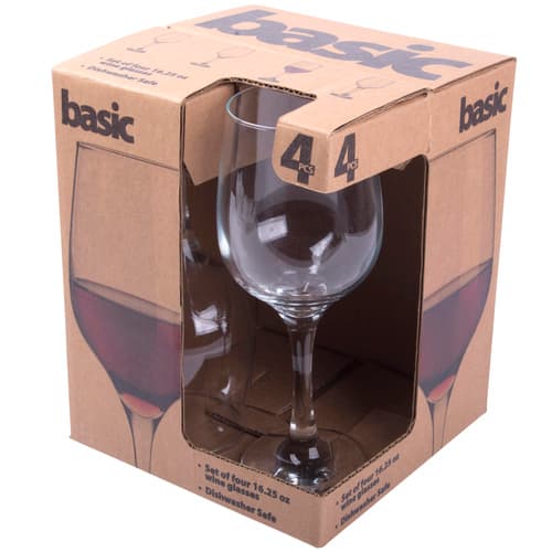 Home Essentials Basic • Wine Stem Glass 16.25 oz