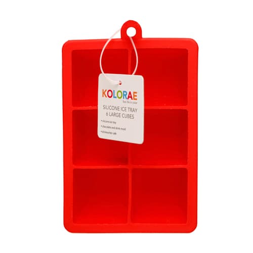 Blueoco Ice Mold • 6 Cubes Red 1.75" Square