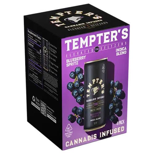Tempters Spritz Blueberry Indica 10mg Delta 9 • 4pk Can