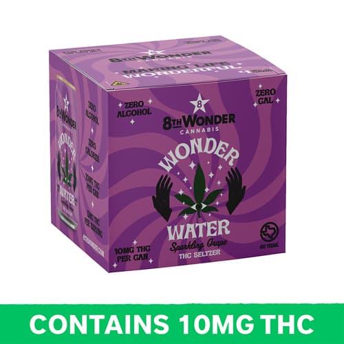 8th Wonder Wonder Water Hemp Derived Delta 9 Thc Grape Seltzer