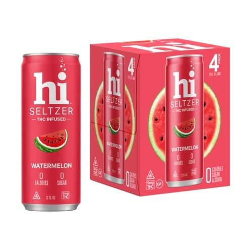 Hi Watermelon 5mg Delta 9 Seltzer • 4pk Can