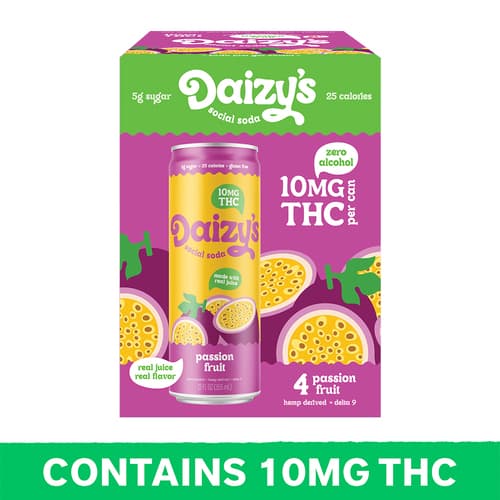Daizy's Social Soda Passion Fruit Hemp