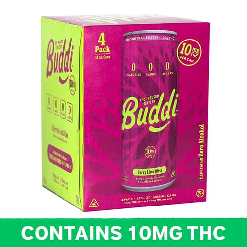 Buddi Berry Lime Bliss Infused Seltzer 10mg Delta 9