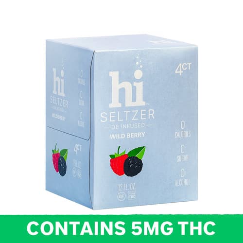 Hi Wild Berry 5mg Delta 8 Seltzer • 4pk Can