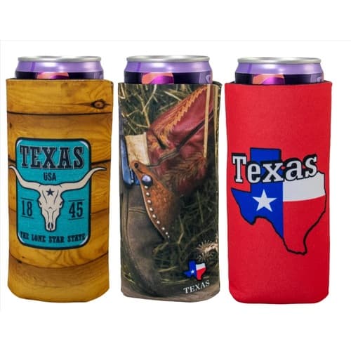 Slim-Tastic Us Poly Can Sleeve • Slim Texas Theme Assortment