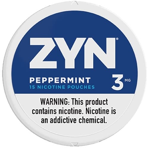 Zyn Nicotine Pouches Peppermint 3mg • Roll