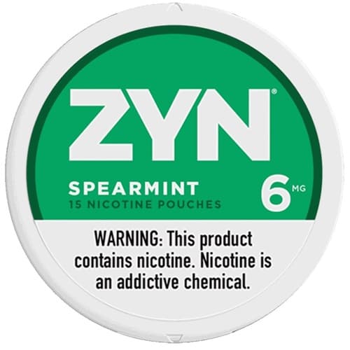 Zyn Nicotine Pouches Spearmint 6mg • Can