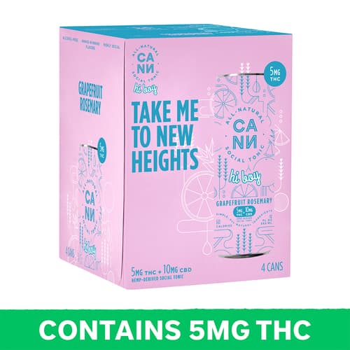 Cann Socail Tonic Grapefruit Rosemary 5mg Hemp Derived Thc