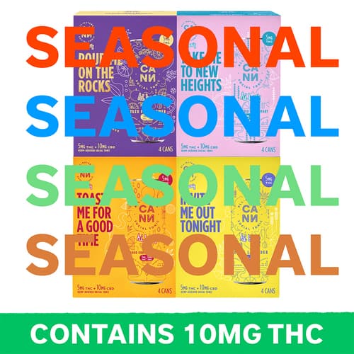 Cann Seasonal Hi'er Boy Seltzer 10mg Delta 9 4pk Can