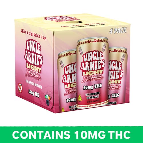 Uncle Arnie's Raspberry Lemonade 10mg Delta 9 4pk Can