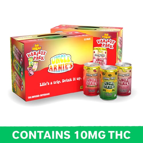 Uncle Arnie's Sugar Free Variety Pack 10mg Delta 9 12pk Can