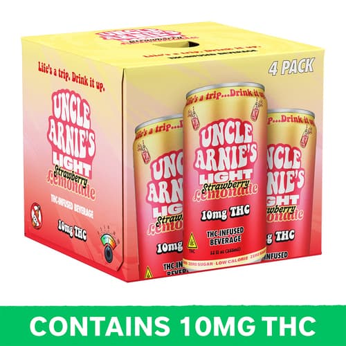 Uncle Arnie's Strawberry Soda 10mg Delta 9 4pk Can