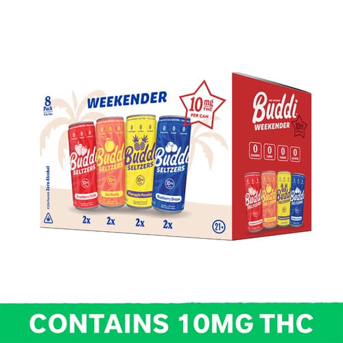 Buddi Weekender Variety Pack Seltzer 10mg Delta 9 8pk Can
