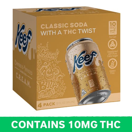 Keef Cream Soda 10mg Delta 9 4pk Can